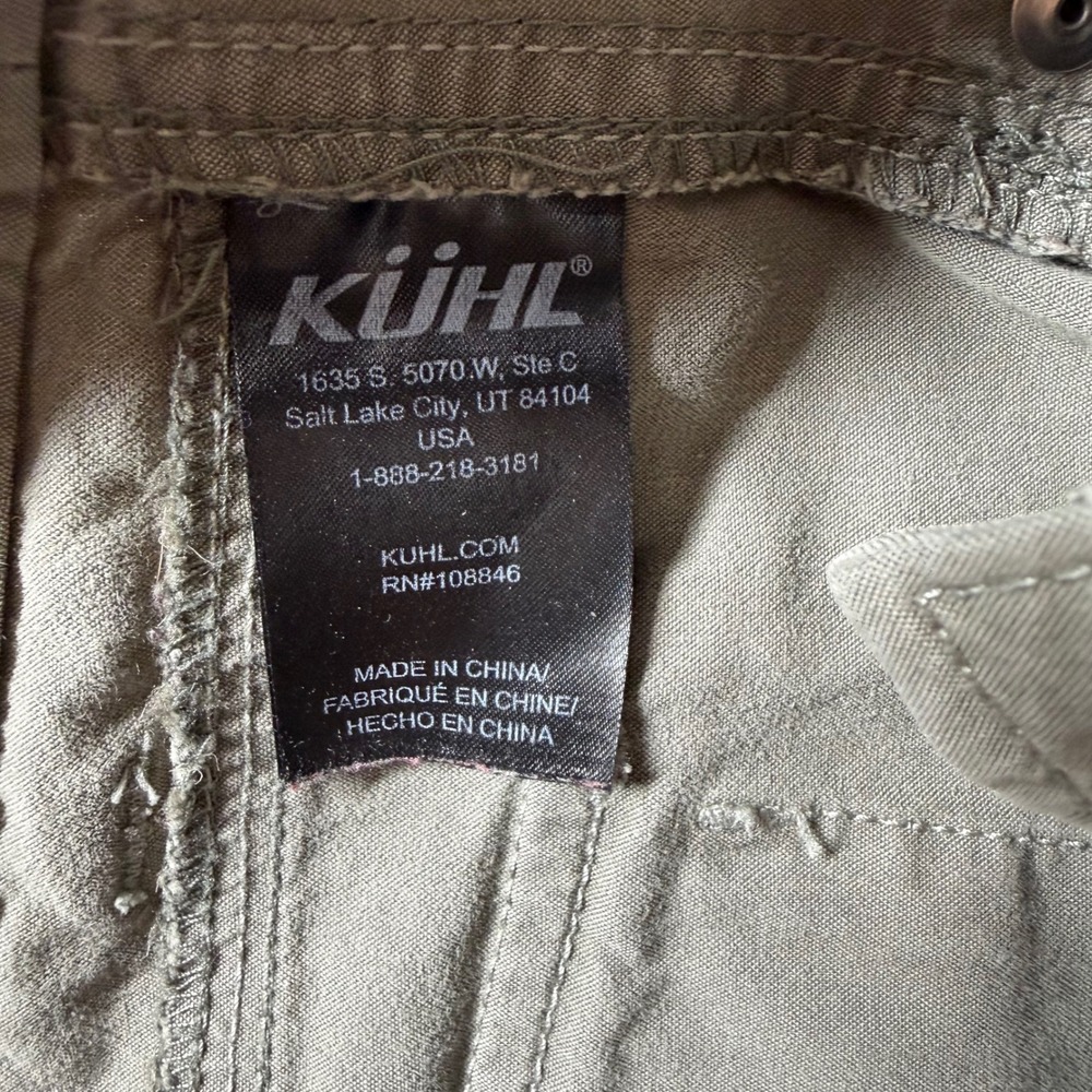 Kuhl Legendary Women 8 Reg Cargo Hiking Pants Olive Green Articulated Knee - Picture 7 of 10